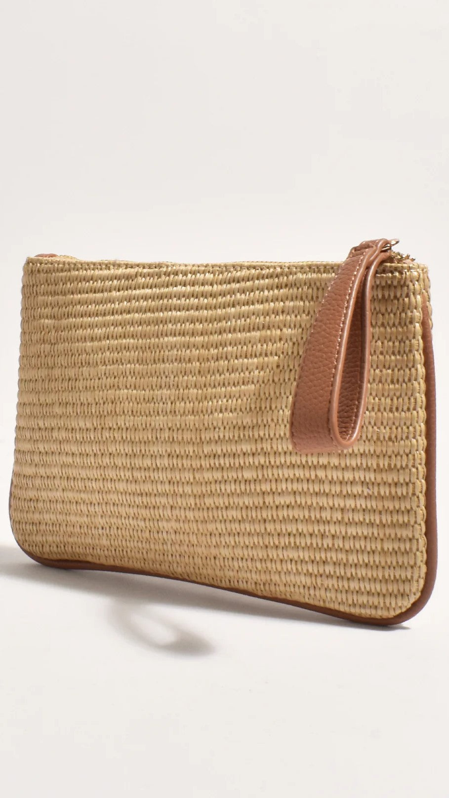 Francesca Weave Pouch - Natural/Tan