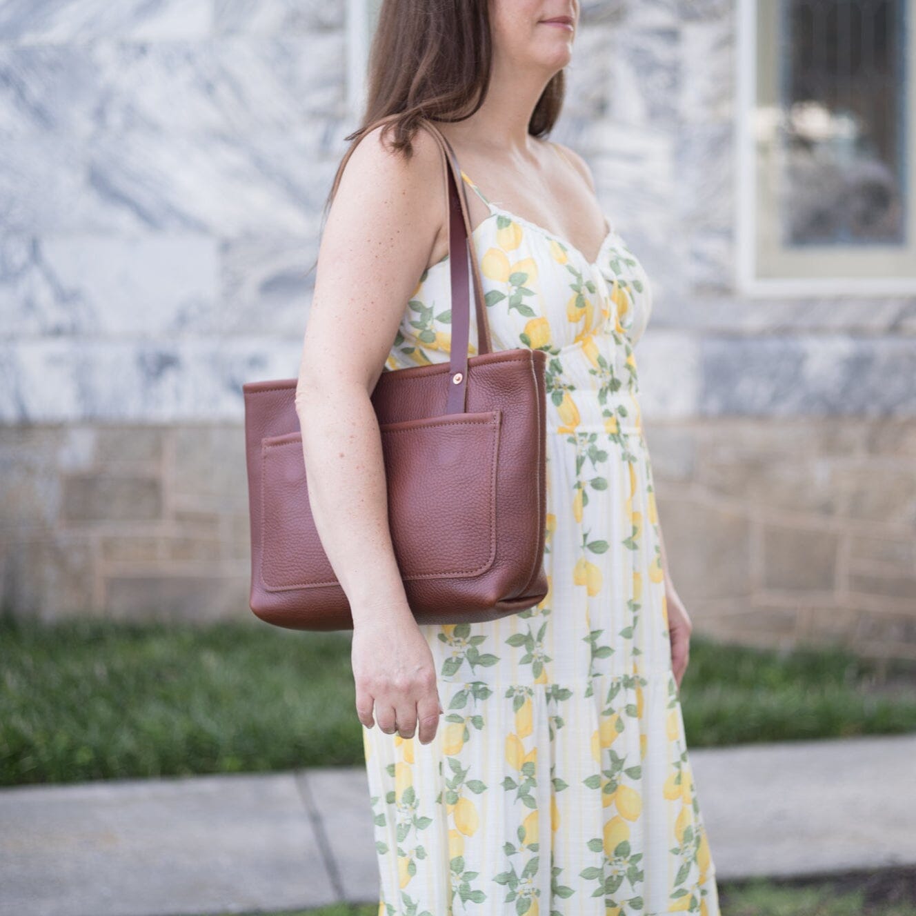AVERY LEATHER TOTE BAG - SMALL - DELUXE