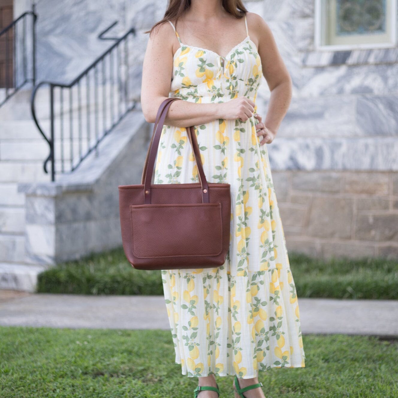 AVERY LEATHER TOTE BAG - SMALL - DELUXE