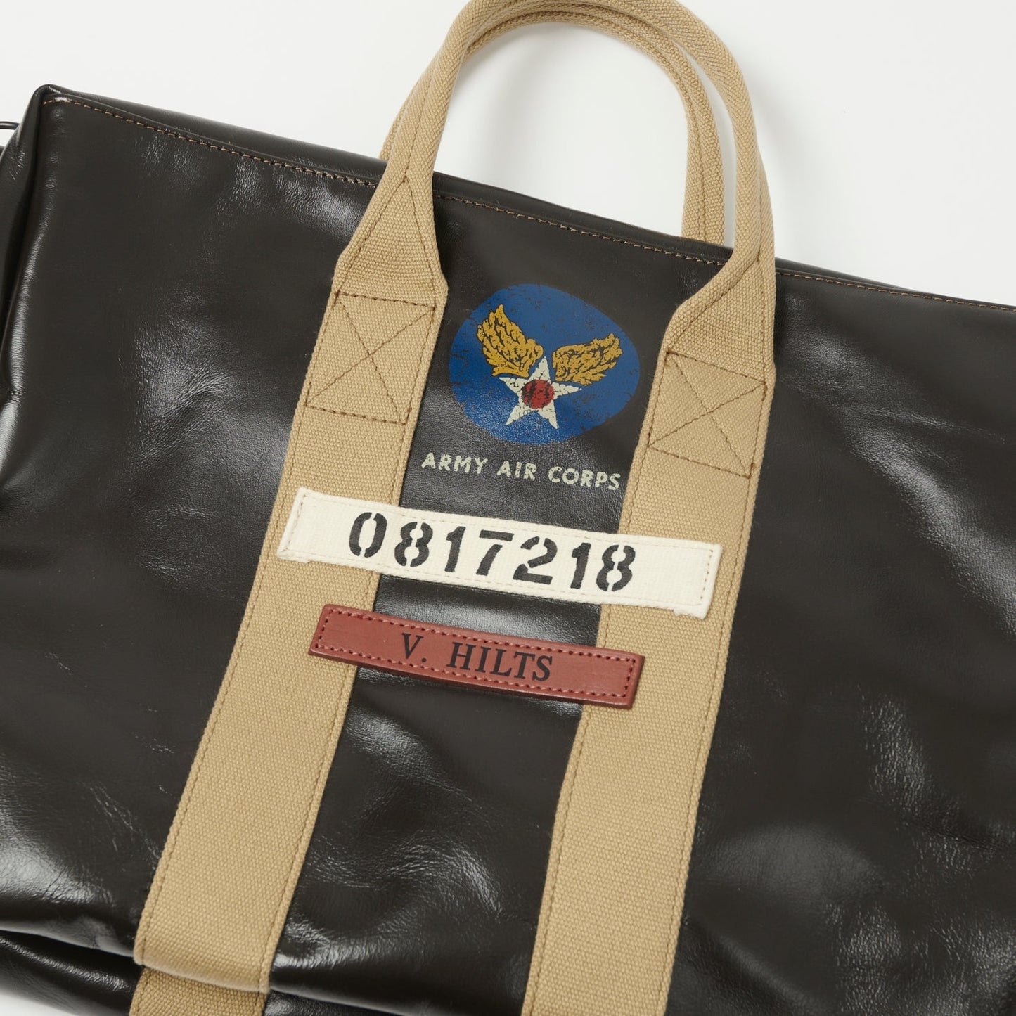 TOYS McCOY 'V. Hilts' Leather Aviator Kit Bag - Brown