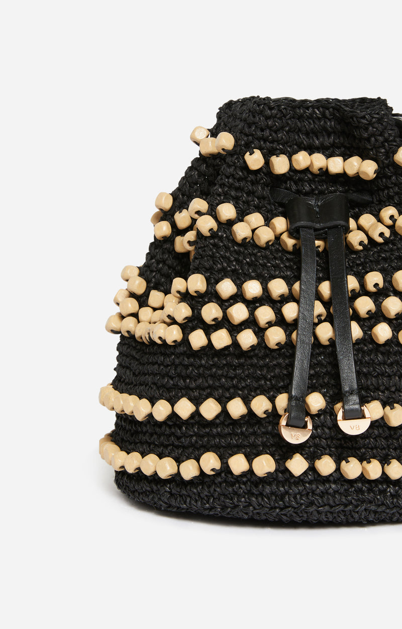 Raffia Sac Bourse 5eve34-v40769 Noir