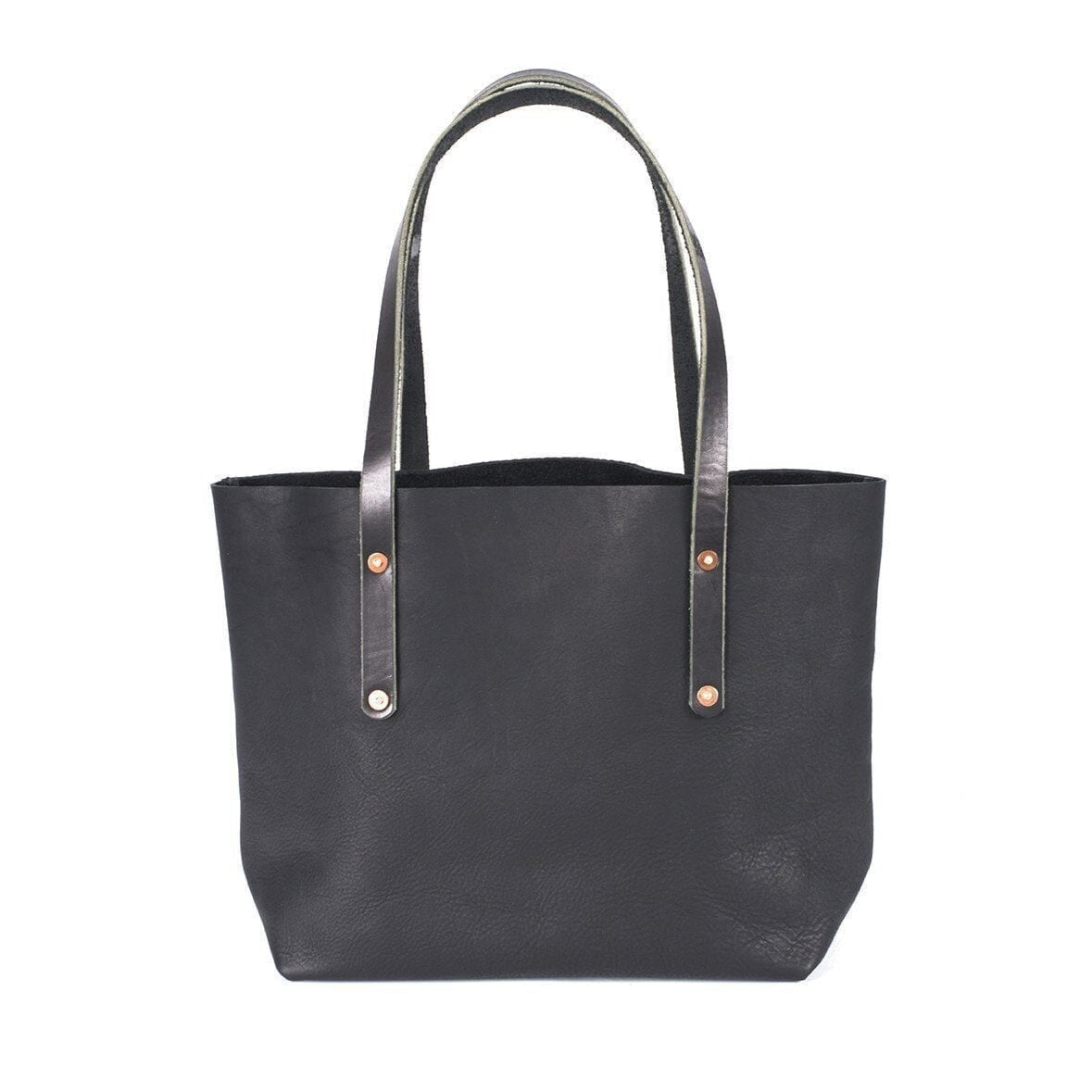 AVERY LEATHER TOTE BAG - LARGE - BLACK