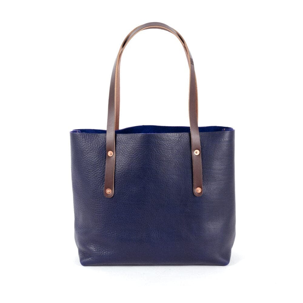 AVERY LEATHER TOTE BAG - SMALL - VIOLET