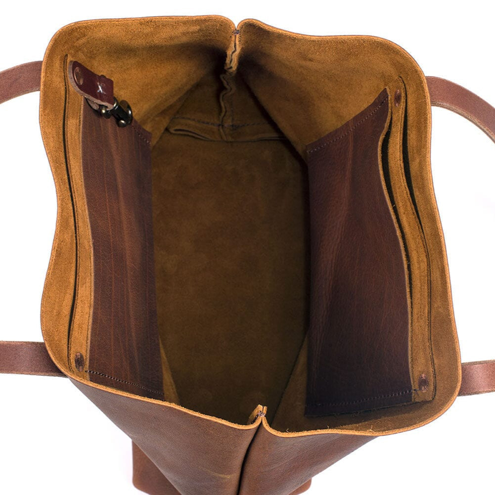 AVERY LEATHER TOTE BAG - LARGE - MOCHA