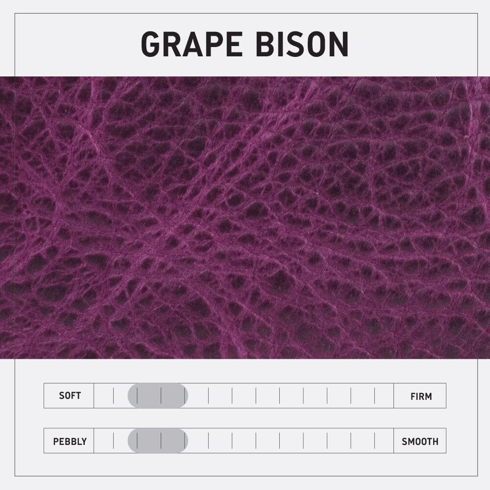 AVERY LEATHER TOTE BAG - MEDIUM - GRAPE BISON