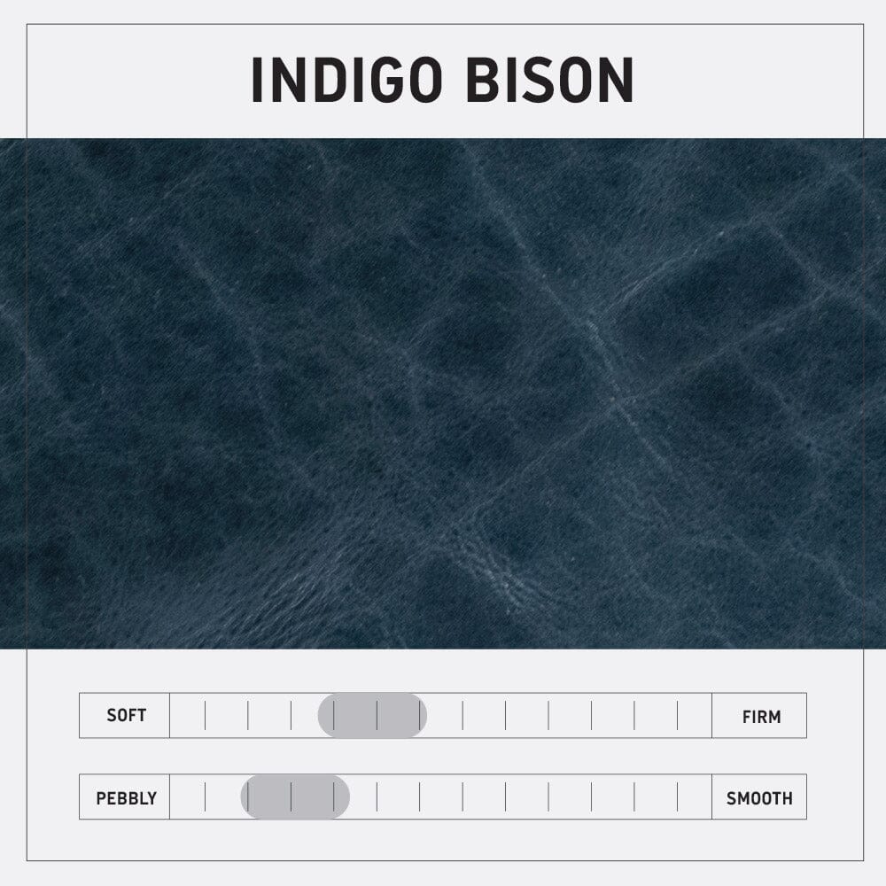 AVERY LEATHER TOTE BAG - MEDIUM - INDIGO BISON