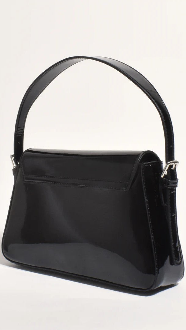 Maisie High Shine Handbag - Black