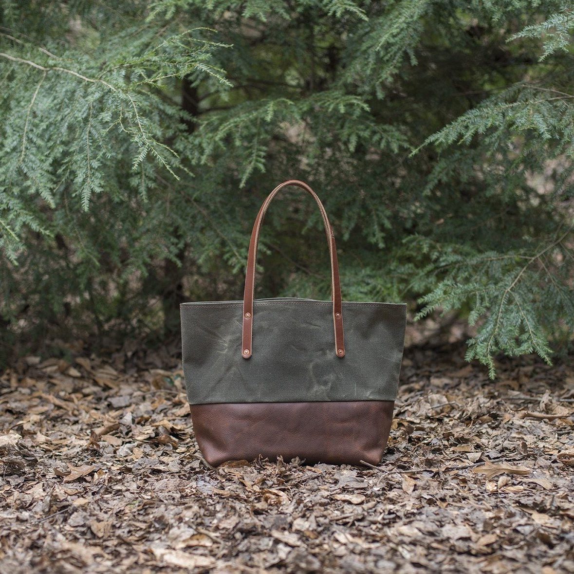 AVERY WAXED CANVAS TOTE BAG - LARGE