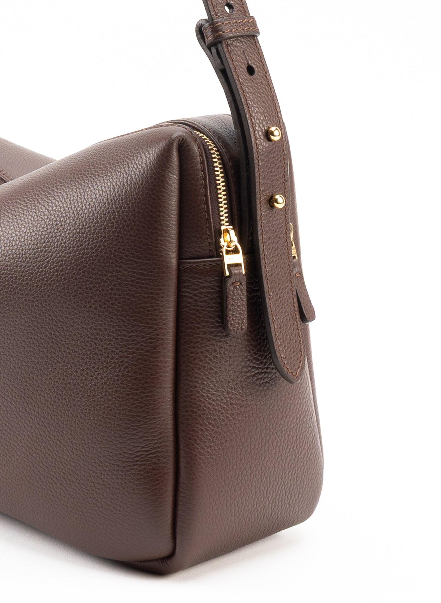 Trousse Large Pebbled L Trousse P Leat L Dark-Brown