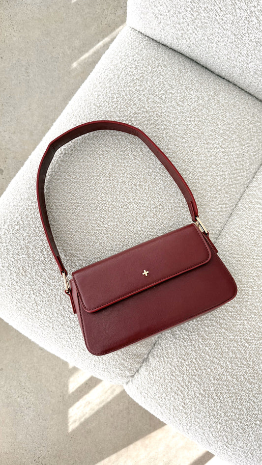 Jocelyn Shoulder Bag - Burgundy PU