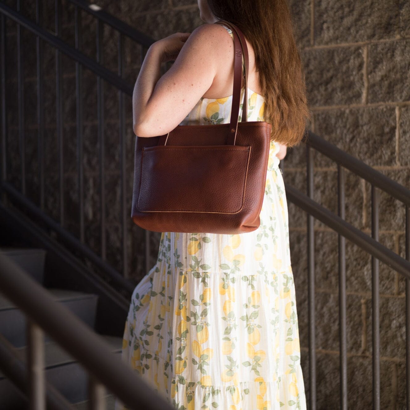 AVERY LEATHER TOTE BAG - SMALL - DELUXE