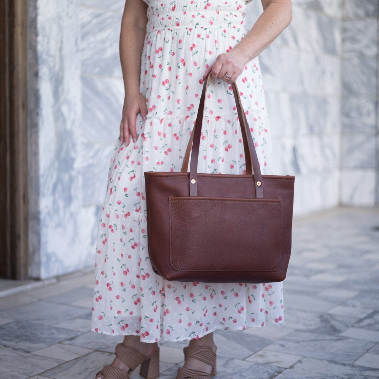 AVERY LEATHER TOTE BAG - LARGE - DELUXE
