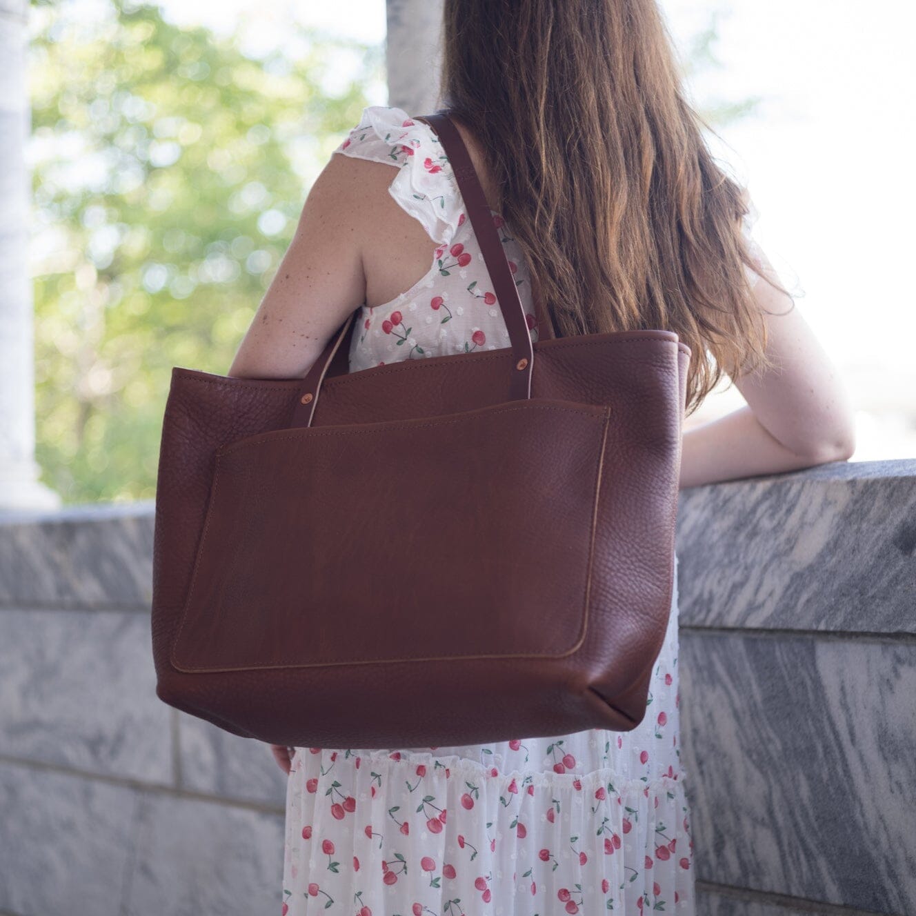 AVERY LEATHER TOTE BAG - LARGE - DELUXE