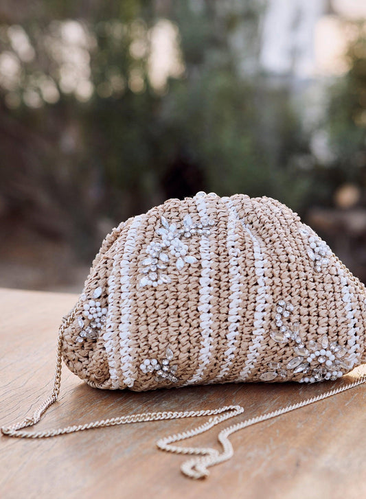 Clutch 670301 Alora Raffia Nat-Ecru