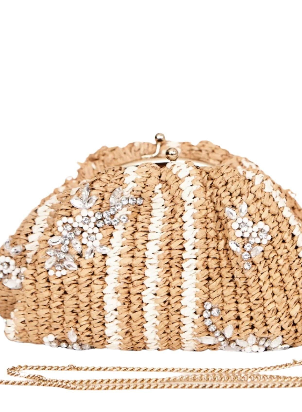Clutch 670301 Alora Raffia Nat-Ecru