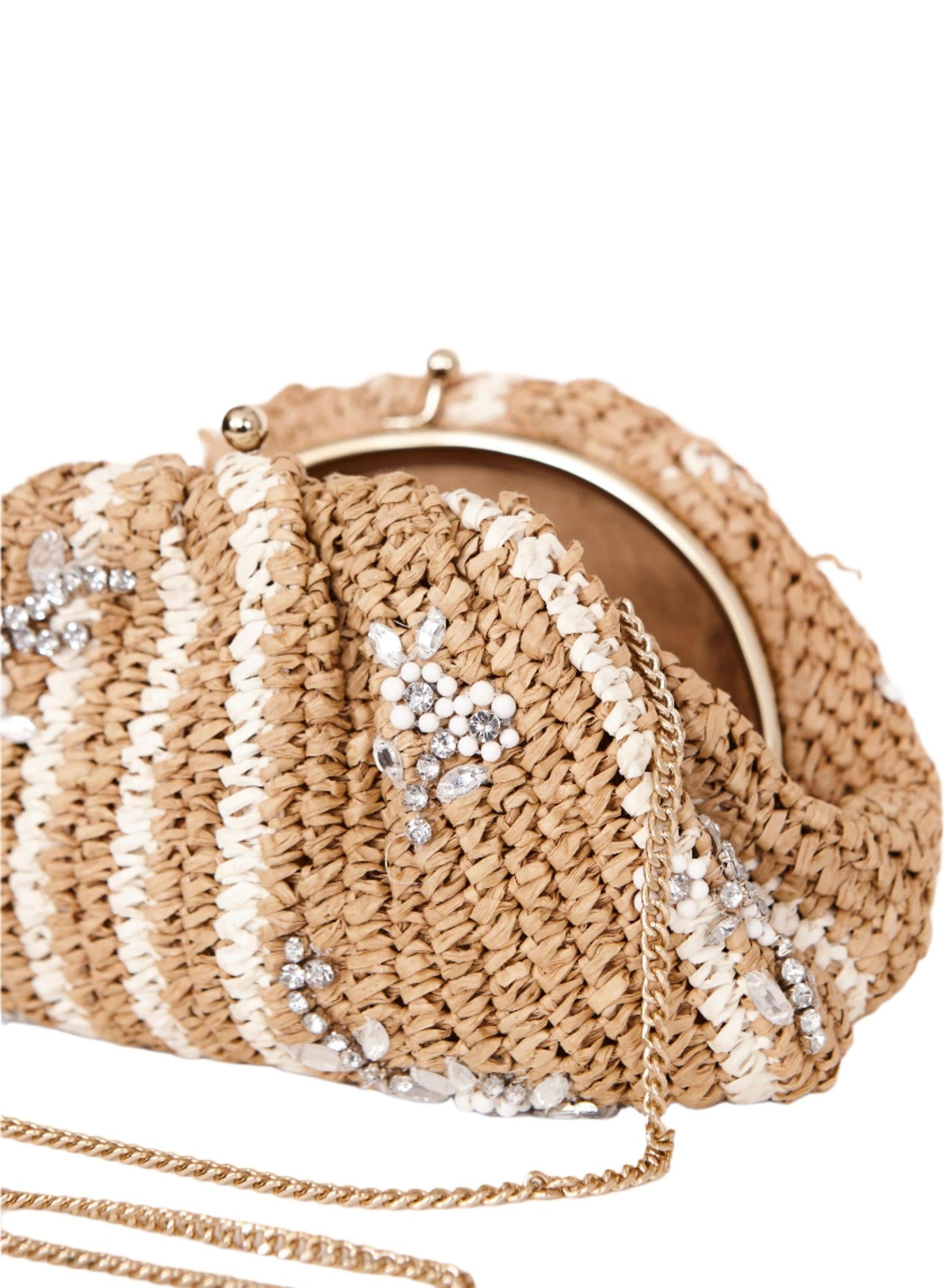 Clutch 670301 Alora Raffia Nat-Ecru