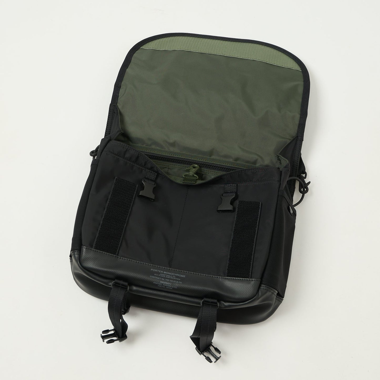 Porter-Yoshida & Co. Monochrome Messenger Bag (Small) - Black