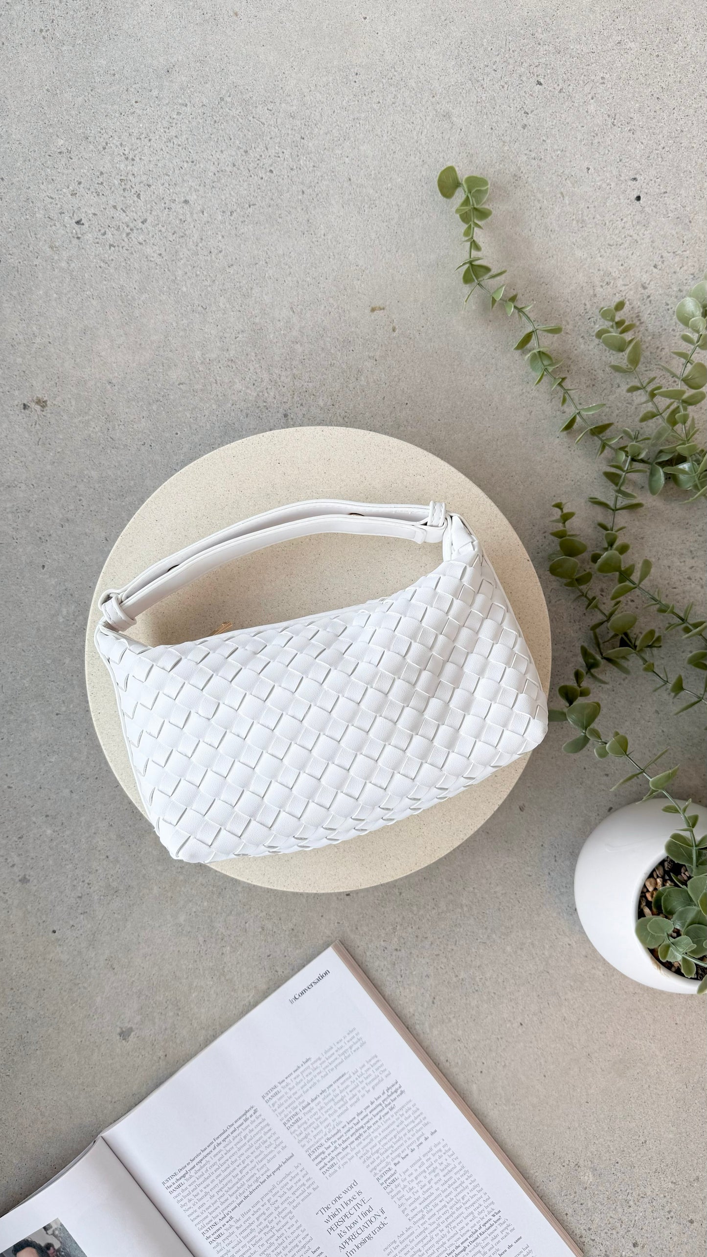 Isabelle Handle Bag - White