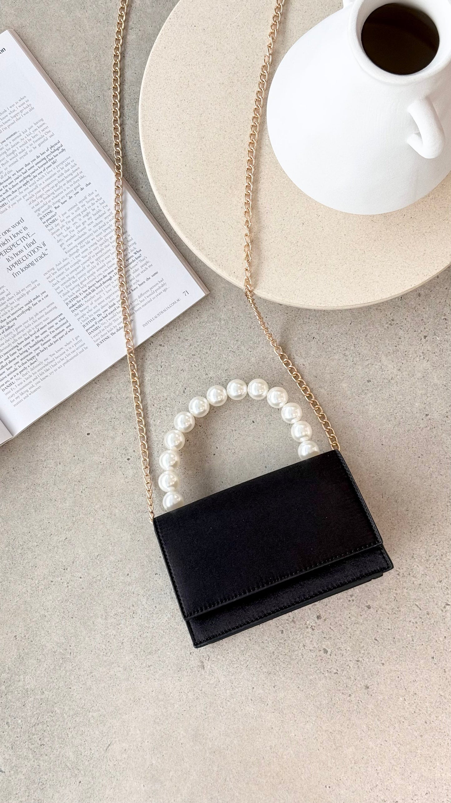 Melanie Top Handle Bag - Black