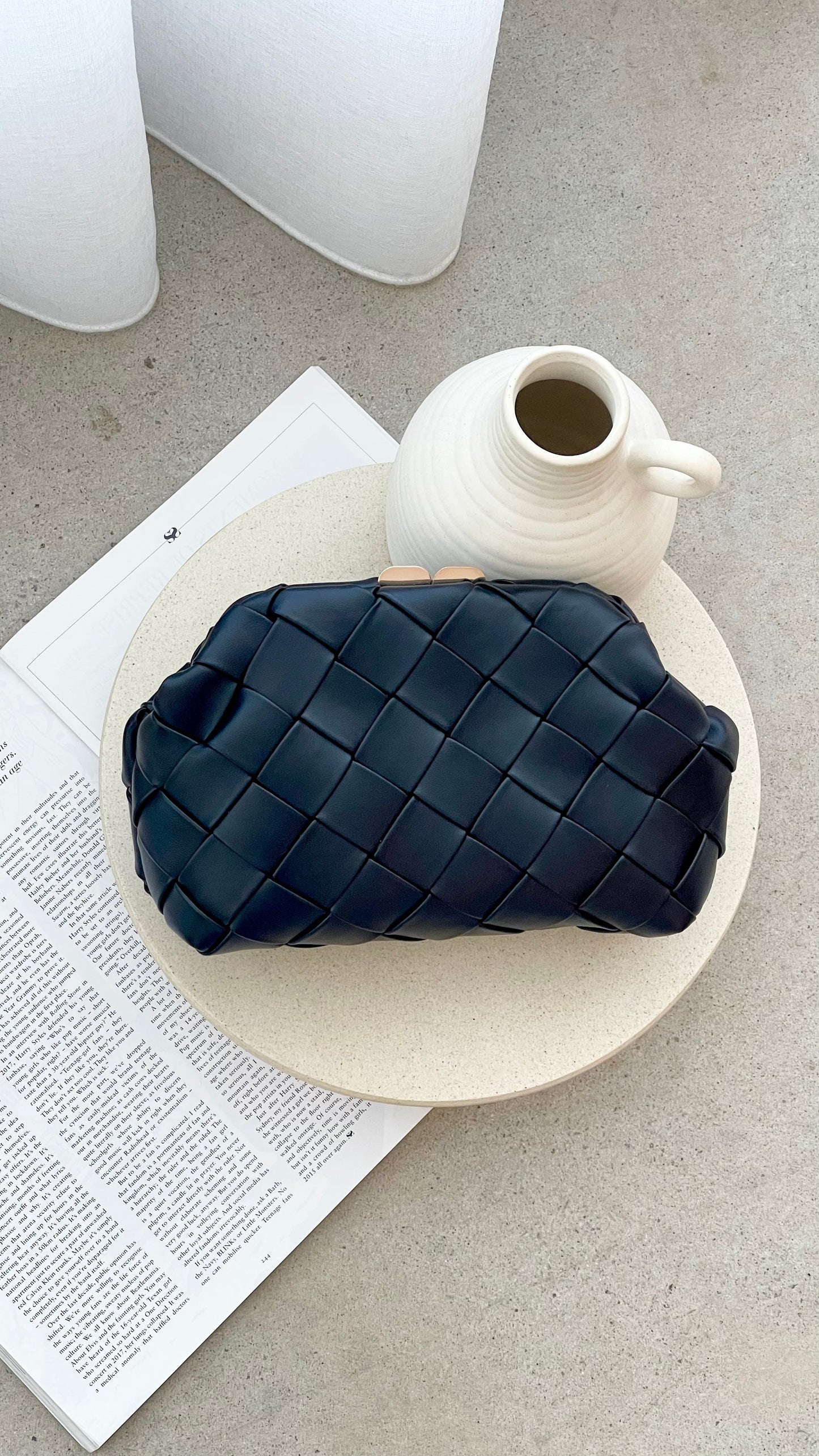 Vasanti Woven Clutch - Black