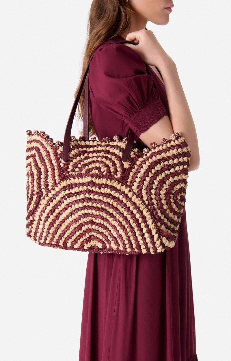 Raffia Panier 5eve22-v40468 Bordeaux