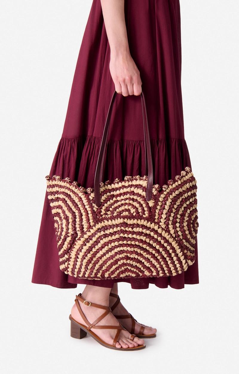 Raffia Panier 5eve22-v40468 Bordeaux