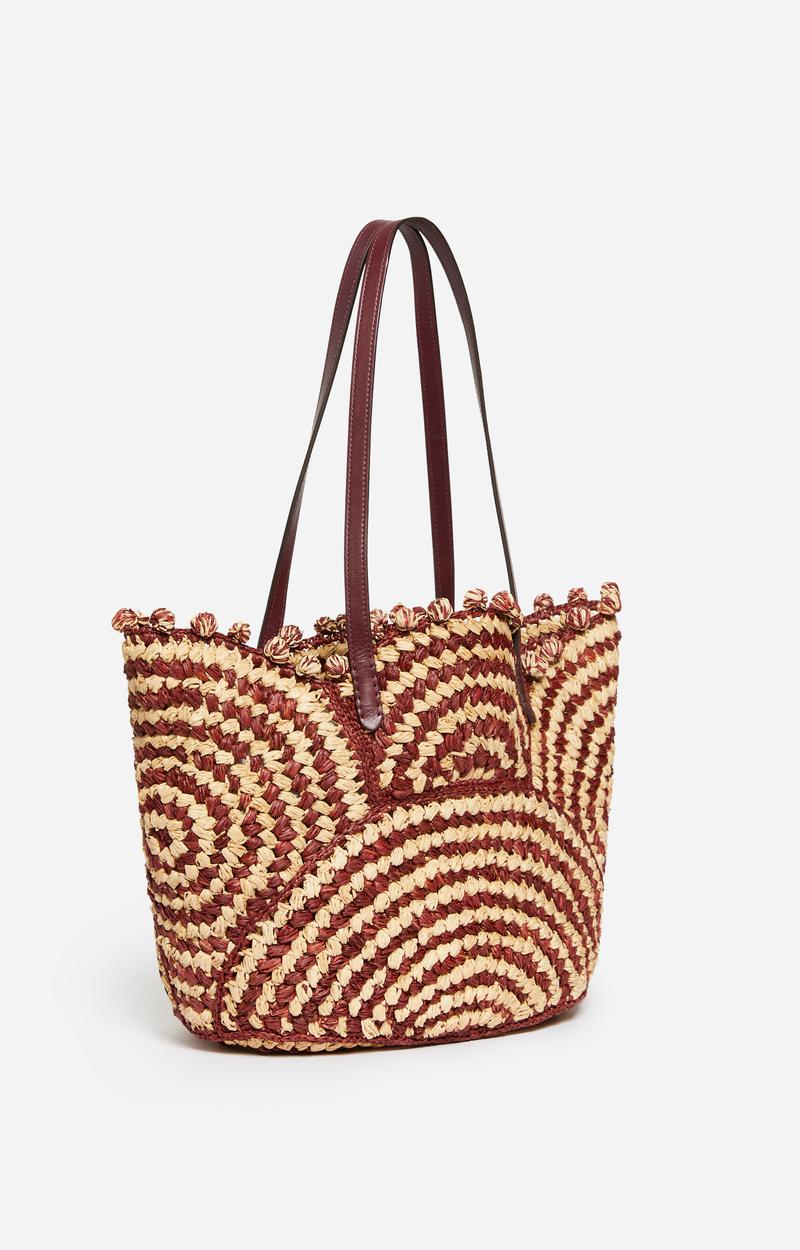 Raffia Panier 5eve22-v40468 Bordeaux