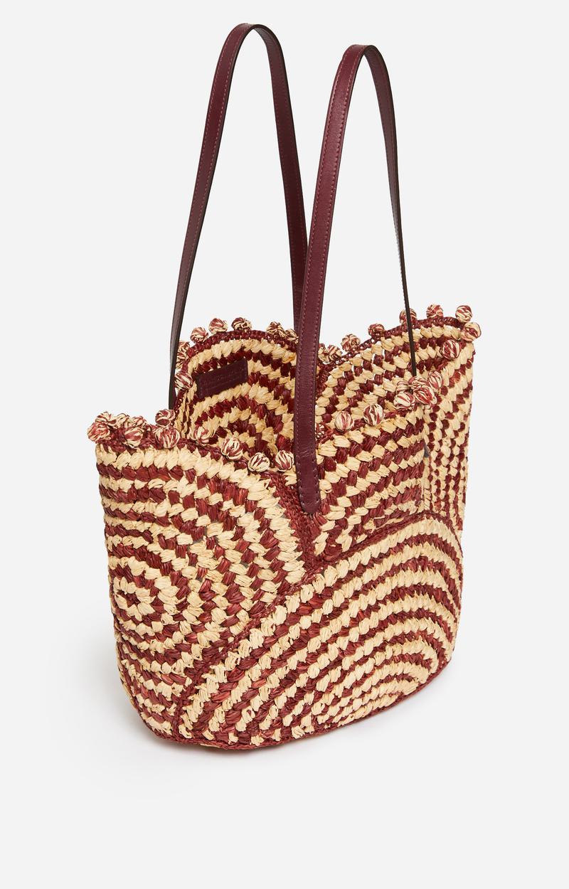 Raffia Panier 5eve22-v40468 Bordeaux