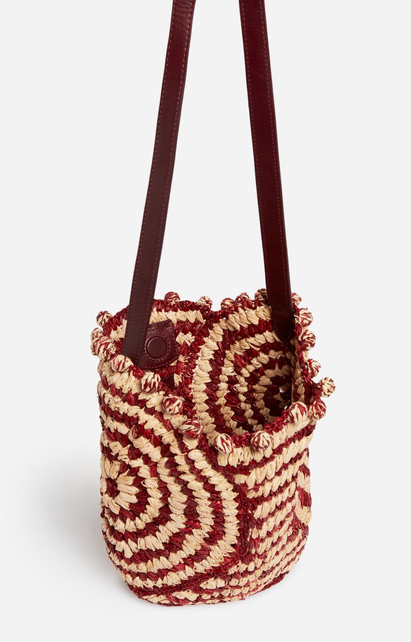 Raffia Panier Pm 5eve22-v40745 Bordeaux