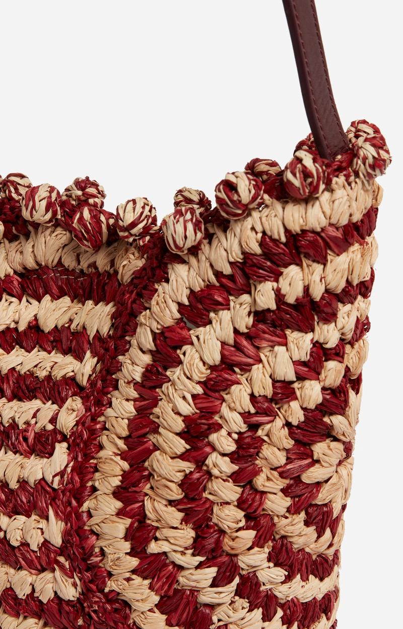 Raffia Panier Pm 5eve22-v40745 Bordeaux