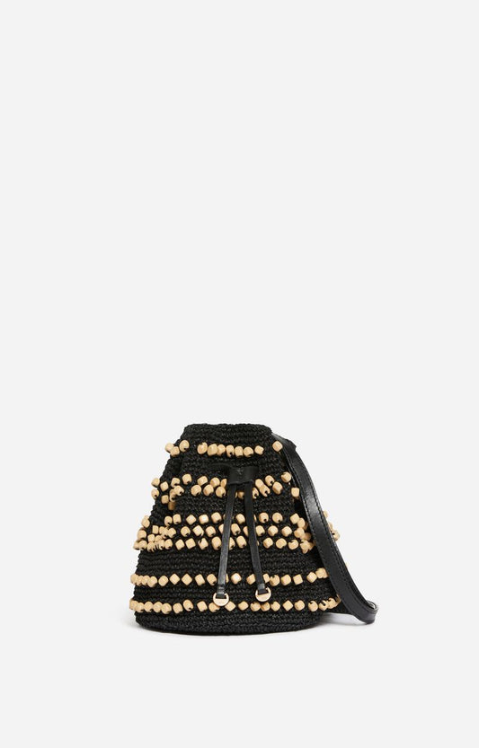 Raffia Sac Bourse 5eve34-v40769 Noir