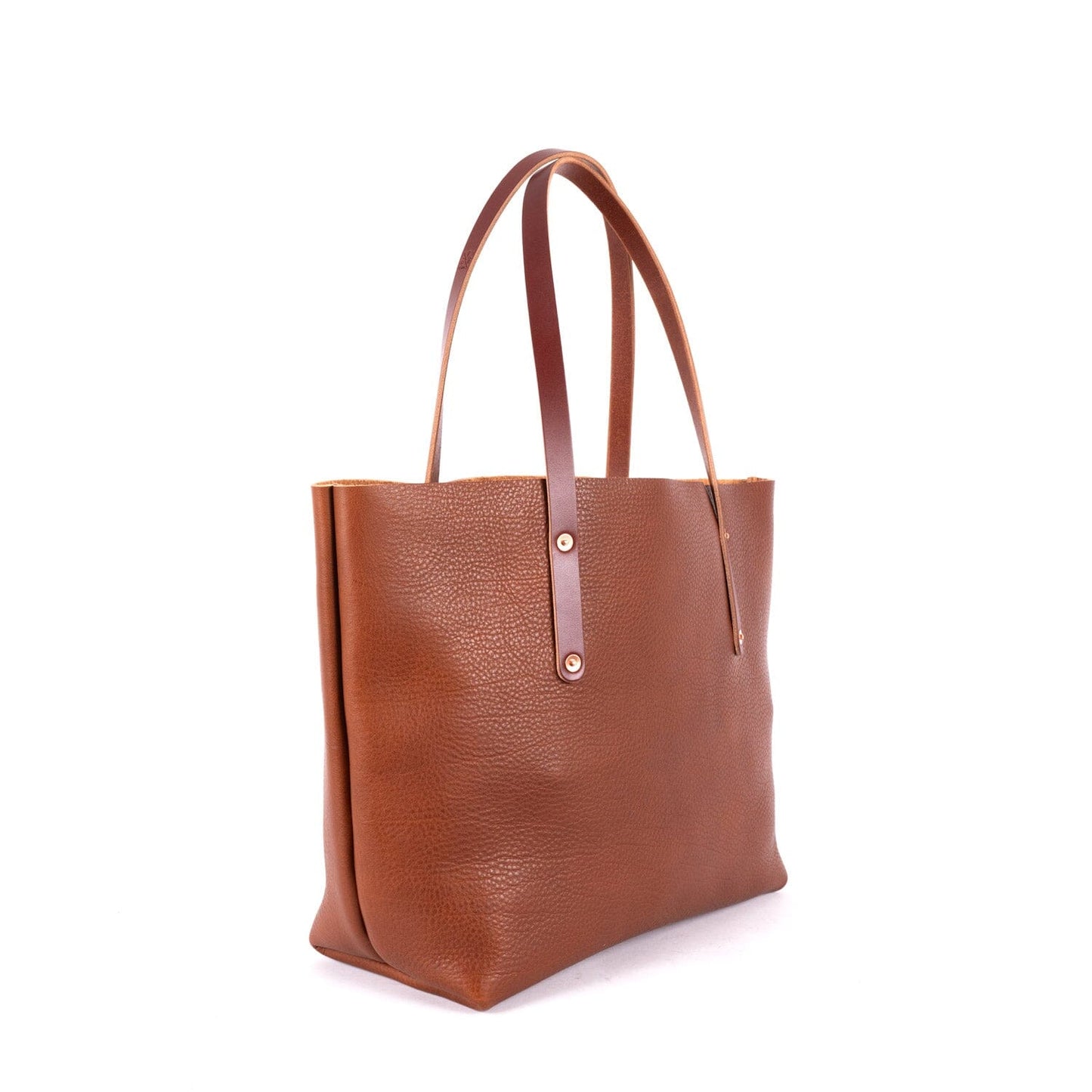 AVERY LEATHER TOTE BAG - LARGE - SADDLE