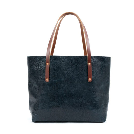 AVERY LEATHER TOTE BAG - LARGE - INDIGO BISON