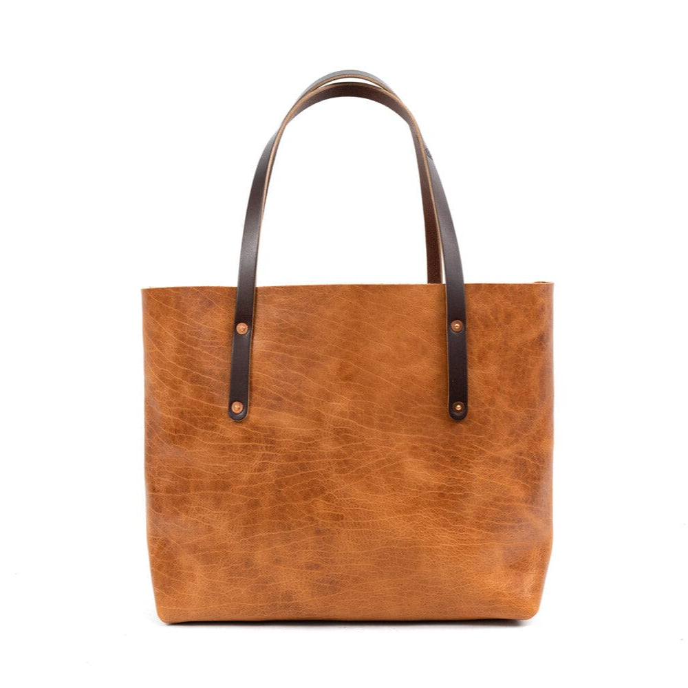 AVERY LEATHER TOTE BAG - LARGE - PEANUT BISON