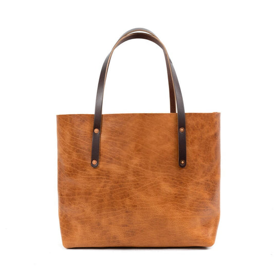 AVERY LEATHER TOTE BAG - LARGE - PEANUT BISON
