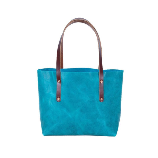 AVERY LEATHER TOTE BAG - SMALL - BERMUDA