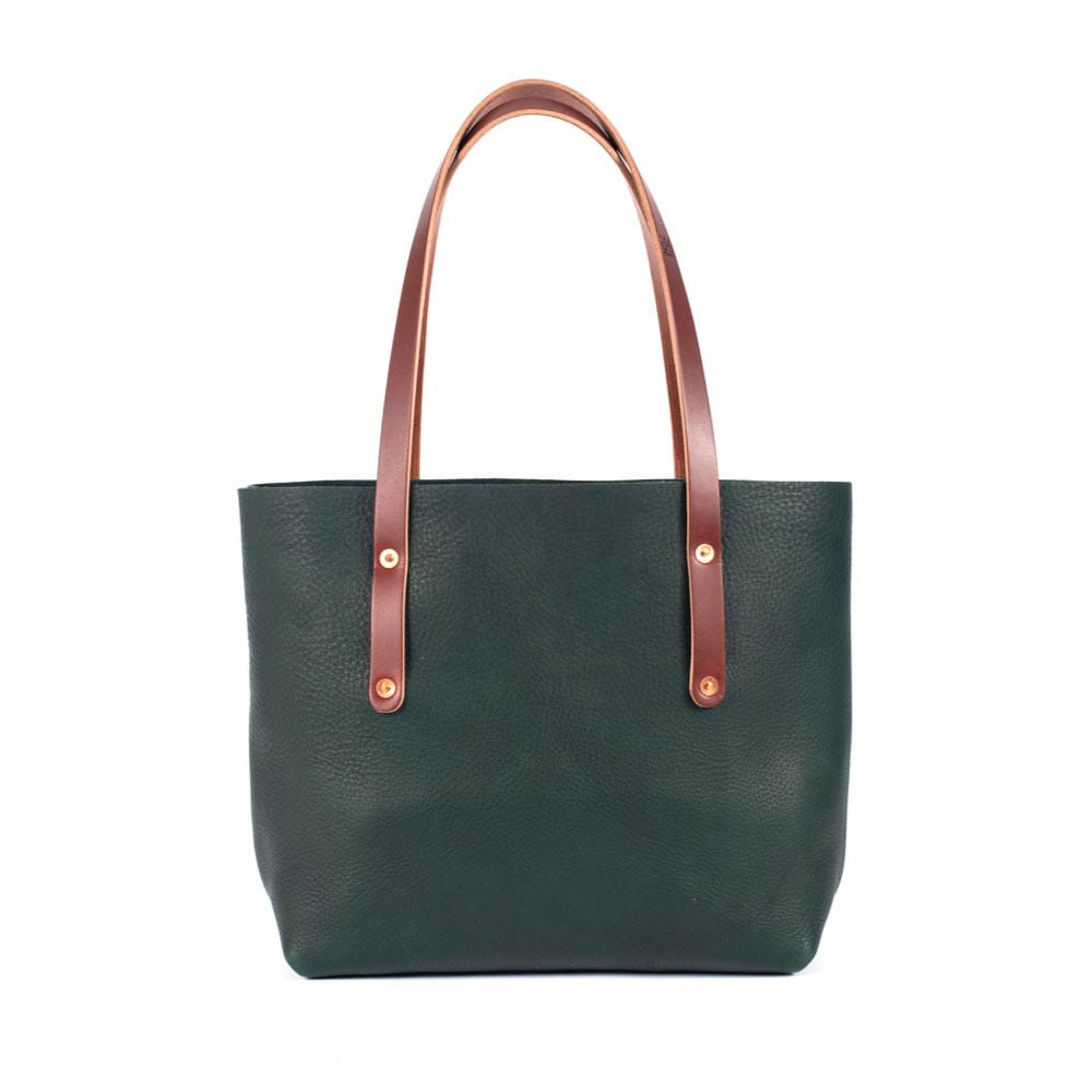 AVERY LEATHER TOTE BAG - MEDIUM - FOREST GREEN