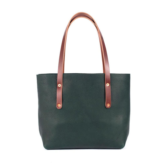 AVERY LEATHER TOTE BAG - MEDIUM - FOREST GREEN