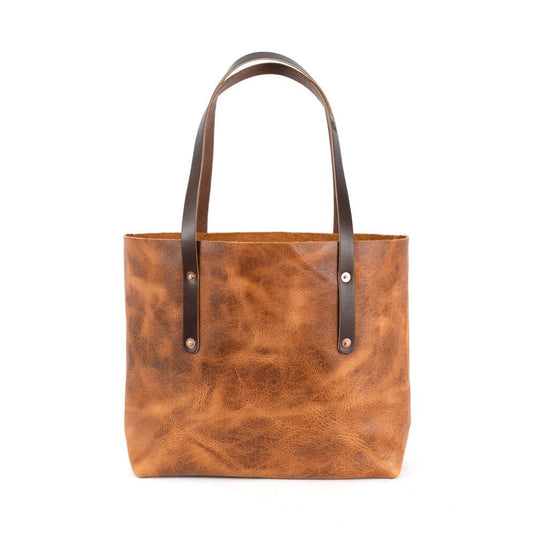 AVERY LEATHER TOTE BAG - MEDIUM - PEANUT BISON