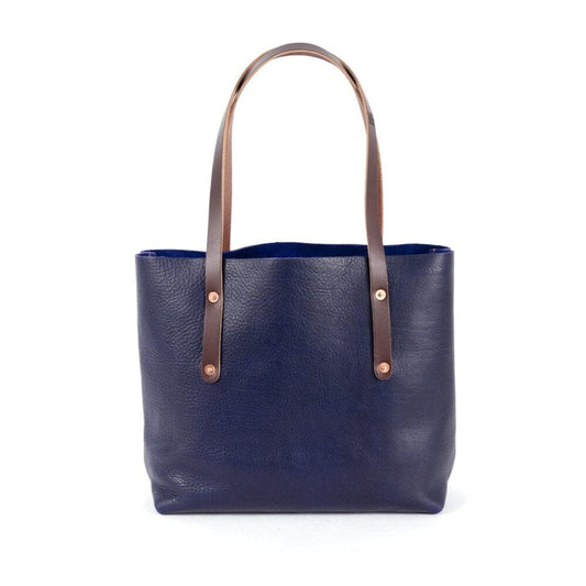 AVERY LEATHER TOTE BAG - SMALL - VIOLET