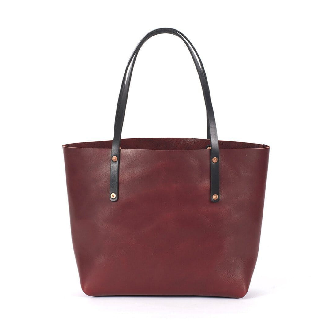 AVERY LEATHER TOTE BAG - LARGE - OXBLOOD