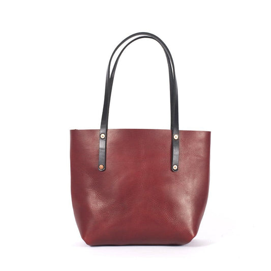 AVERY LEATHER TOTE BAG - MEDIUM - OXBLOOD