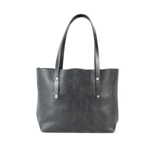 AVERY LEATHER TOTE BAG - MEDIUM - RAVEN