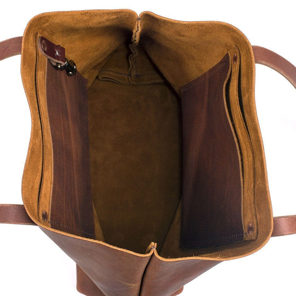 AVERY LEATHER TOTE BAG - MEDIUM - MOCHA