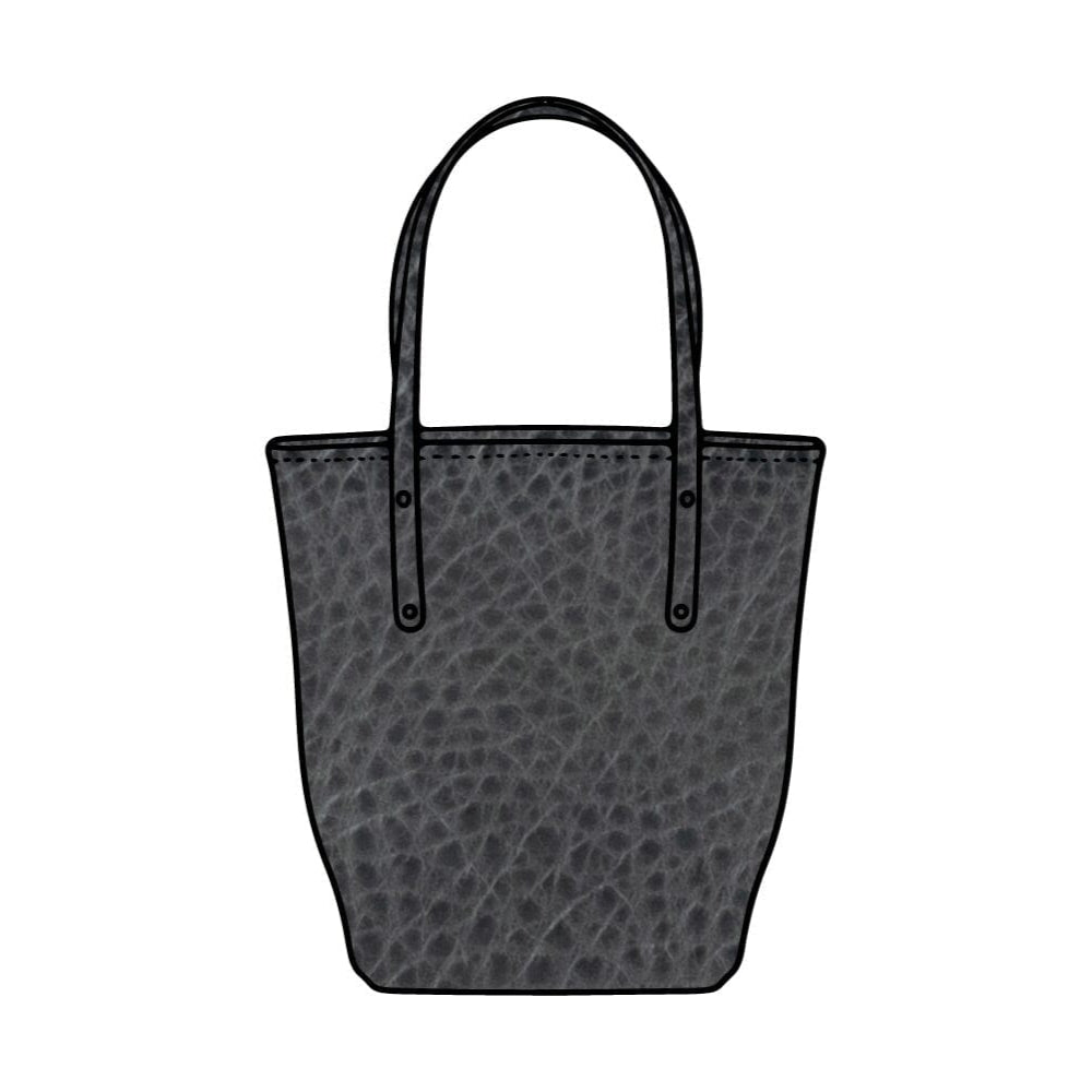 AVERY LEATHER TOTE BAG - SLIM MEDIUM - RAVEN