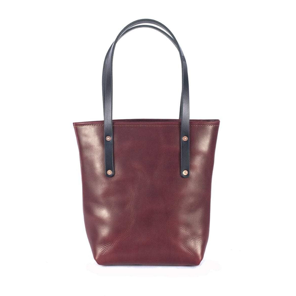 AVERY LEATHER TOTE BAG - SLIM MEDIUM - OXBLOOD