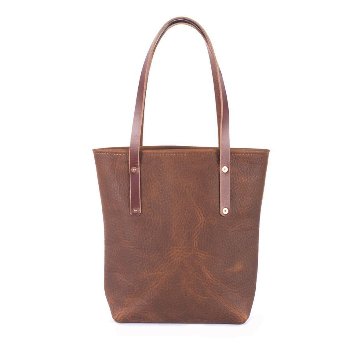 AVERY LEATHER TOTE BAG - SLIM MEDIUM - NAVY