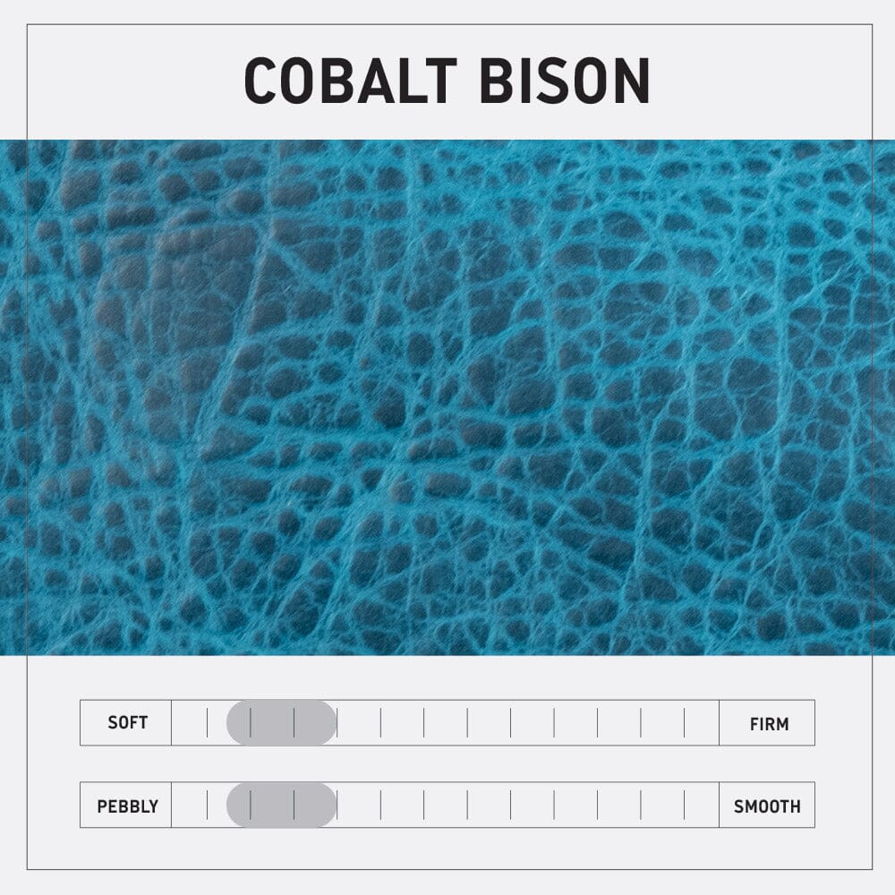 AVERY LEATHER TOTE BAG - SMALL - COBALT BISON